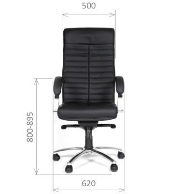 Кресло офисное CHAIRMAN 480 Экокожа премиум черная в Коврове - изображение 1